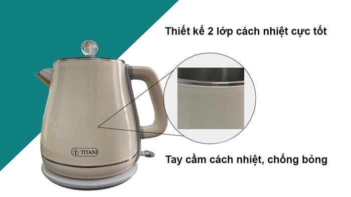 Bình đun Titani TK-1830 cách nhiệt tốt