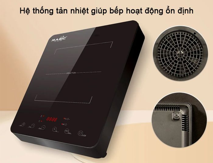 Hệ thống tản nhiệt bếp điện từ Magic Eco AC-201