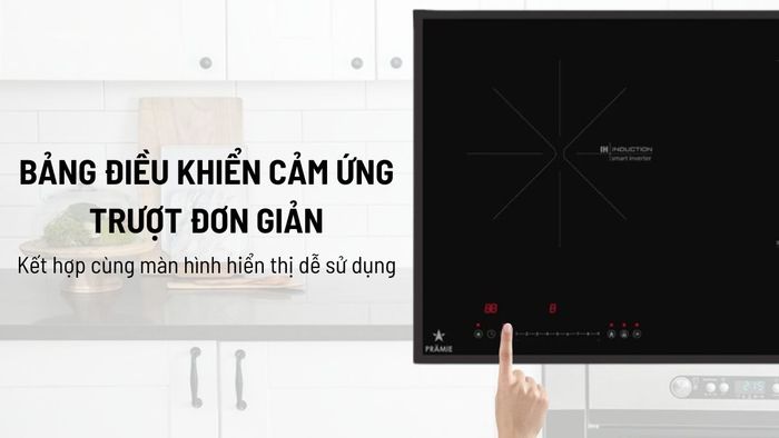 Pramie PRTH-N1 sử dụng điều khiển cảm ứng cùng màn hình hiển thị