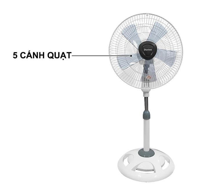 Quạt lửng Duxton B4 DFTS40-15LN gồm có 5 cánh