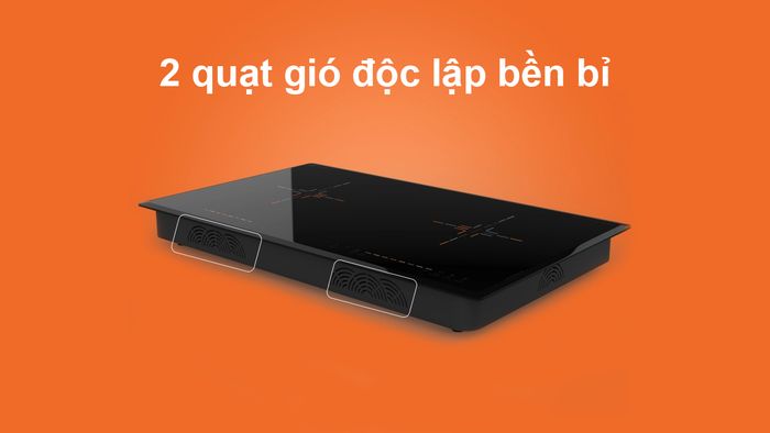 Bếp từ Hawonkoo CEH 226 II trang bị 2 quạt gió bền bỉ