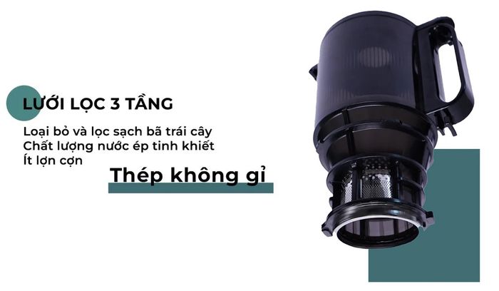 Magic Eco AC-144 có lưới lọc 3 tầng làm bằng chất liệu thép không gỉ