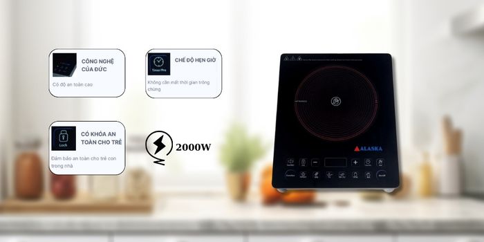 Không kén nồi là một ưu điểm lớn của bếp hồng ngoại Alaska CP-10