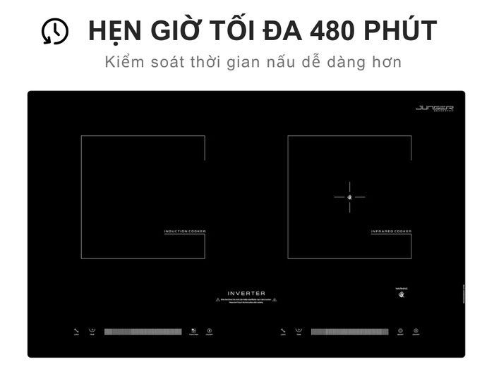 Chế độ hẹn giờ lên đến 480 phút