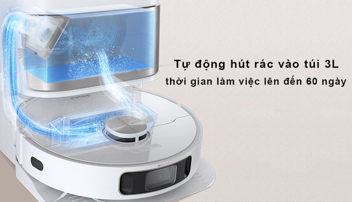 Dreame L10 Ultra có thể tự hút rác và kéo dài thời gian làm việc đến 60 ngày