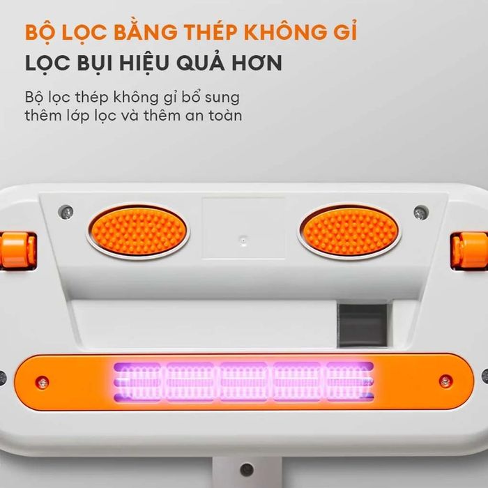 Máy hút bụi Gaabor VCD10M-WH02A tích hợp bộ lọc thép không gỉ