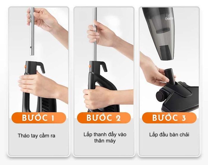 Lắp ráp máy hút bụi Gaabor GVCW-M15AS