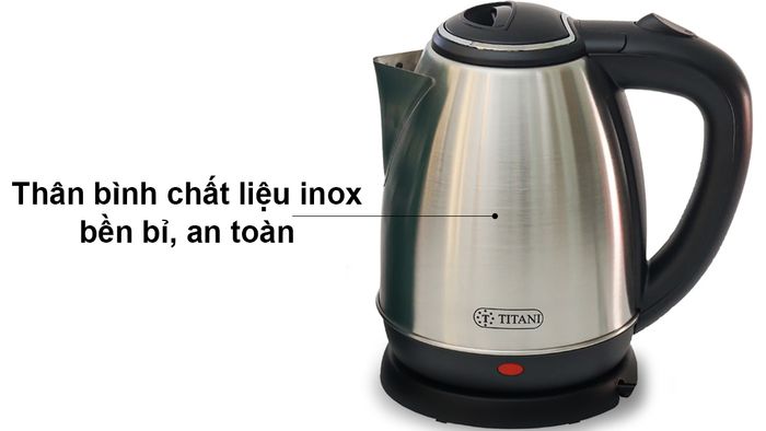 Bình đun Titani TK-182F chất liệu inox bền bỉ