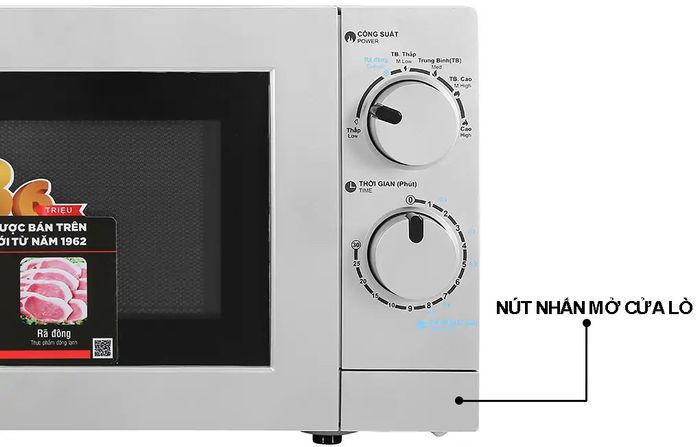 Nút nhấn mở cửa lò vi sóng Sharp R-207VN-SL 20 lít