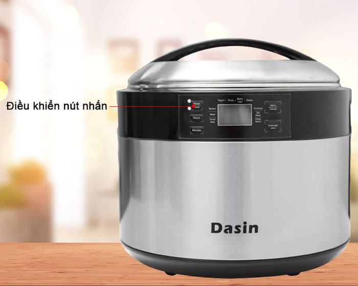 Nồi Dasin DGD35-35EG điều khiển nút nhấn