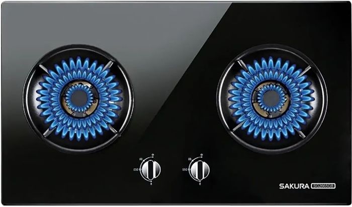 Bếp gas âm đôi Sakura SG-2665GB tạo ngọn lửa xanh, tiết kiệm gas