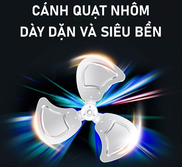 Tích hợp 3 cánh quạt với độ sải cánh lớn 30cm