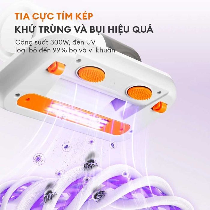 Máy hút bụi Gaabor VCD10M-WH02A tích hợp đèn UV khử trùng