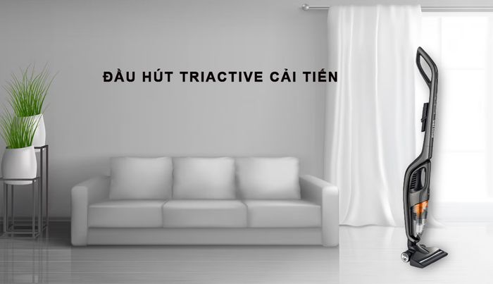 Máy Hút Bụi Philips FC6168 sở hữu đầu hút Triactive cải tiến