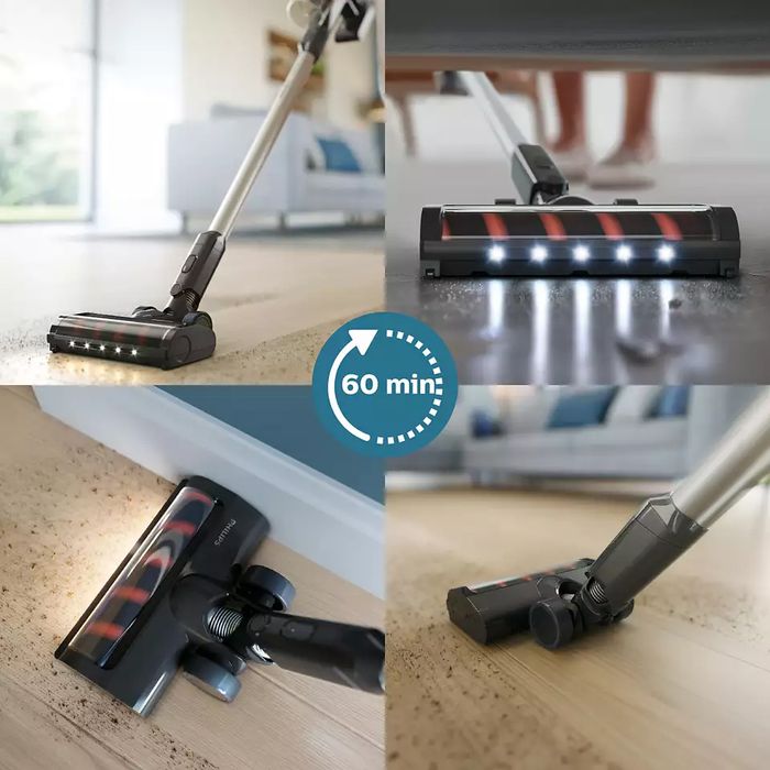 Philips XC3031/01 có đầu hút chính xác lướt sát tường tới 1mm