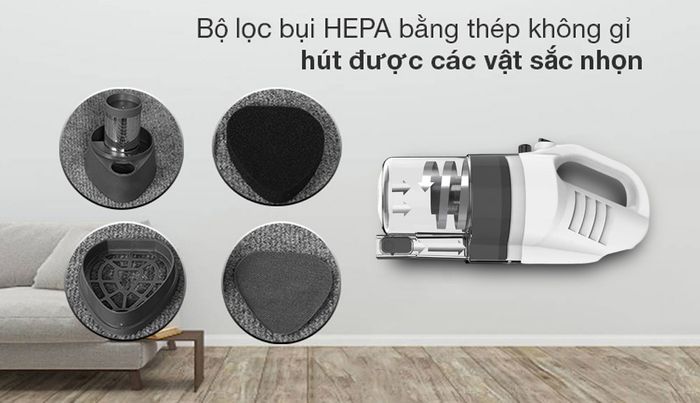 Bộ lọc bụi bằng thép không gỉ của máy hút bụi Shimono Eluxgo SVC1019L