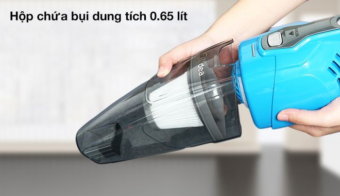 Dung tích hộp chứa bụi của máy hút bụi Midea MVC-16T-B