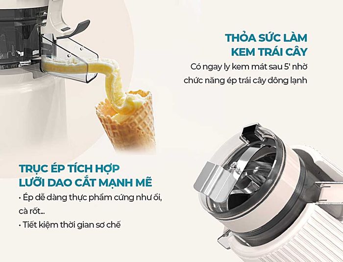 Sunhouse SHD5516 tích hợp chức năng làm kem trái cây đông lạnh