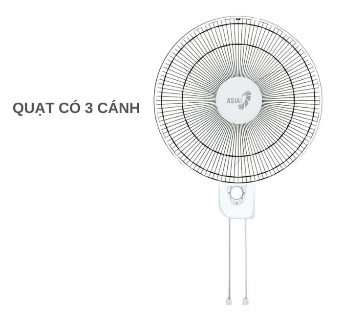 Asiavina VY357690 - Trắng được trang bị 3 cánh quạt