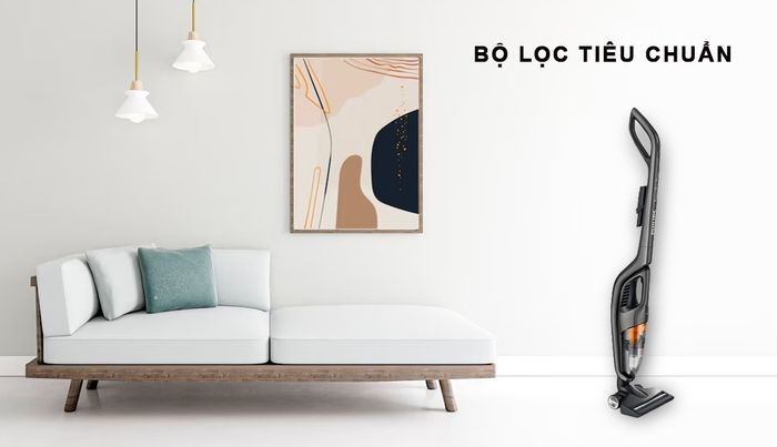 Máy Hút Bụi FC6168 được trang bị bộ lọc tiêu chuẩn làm sạch hiệu quả