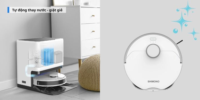 Shimono LS68W Max tự động thay nước – giặt giẻ