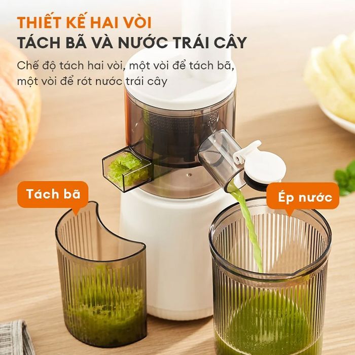 Gaabor FP1M-WH01A trang bị 2 vòi tách bã và nước ép