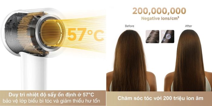 Máy Sấy Tóc Mova-Turbo Mova AHD11C bảo vệ tóc chắc khỏe và bồng bềnh, hạn chế bị hư tổn