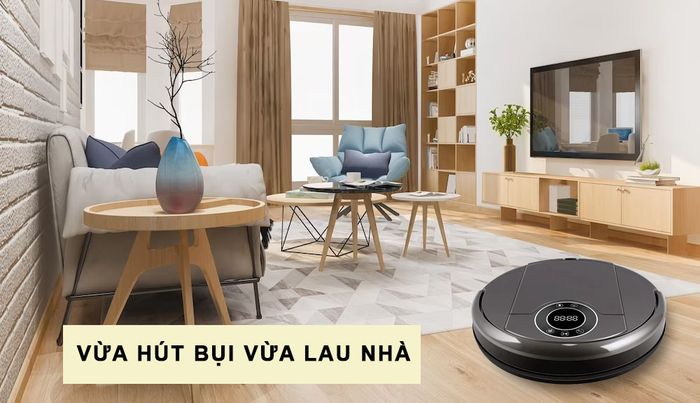 Shimono ZK808 có thể vừa hút bụi vừa lau nhà tiện lợi