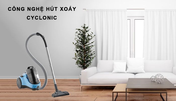 Máy Hút Bụi EC31-2BB được trang bị công nghệ hút xoáy Cyclonic