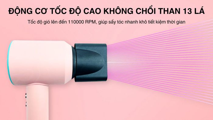 Shimono SM-HD05 trang bị động cơ tốc độ cao không chổi than 13 lá