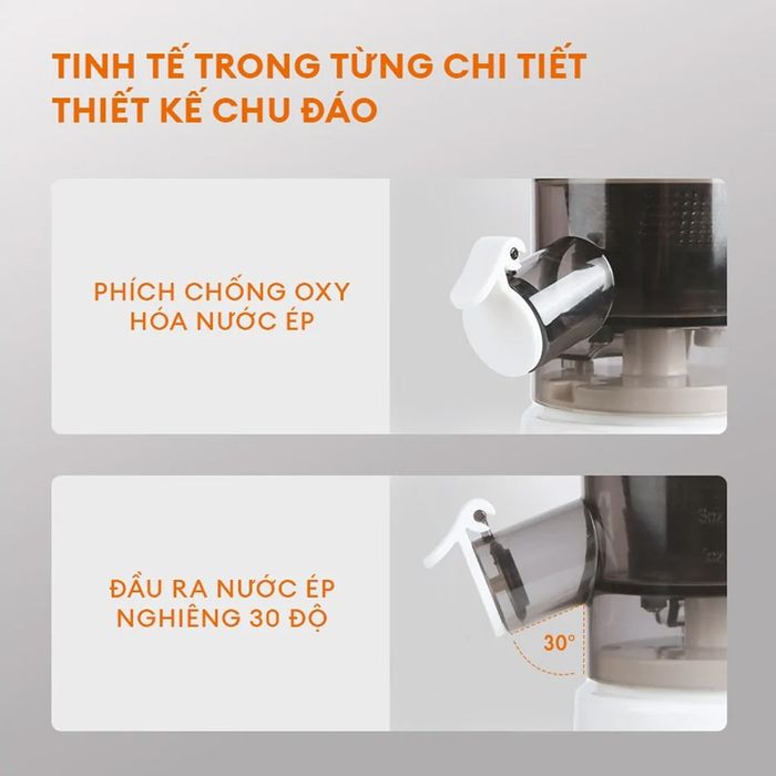 Máy ép chậm Gaabor FP1M-WH01A tiện ích đa dạng