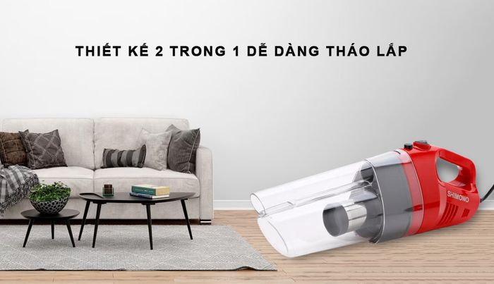 Shimono SVC1020 có thiết kế 2 trong 1 dễ dàng tháo lắp