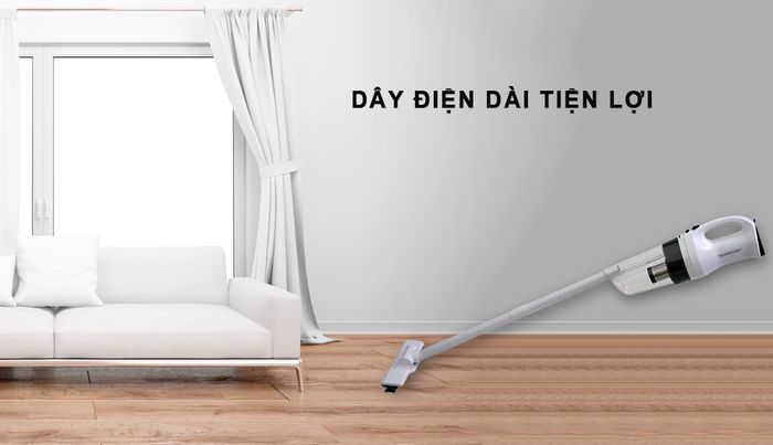 Máy Hút Bụi Shimono được trang bị dây điện dài vô cùng thuận tiện