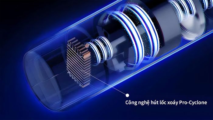Máy hút bụi Shimono SVC1016 được trang bị công nghệ hút lốc xoáy Pro-Cyclone hiện đại