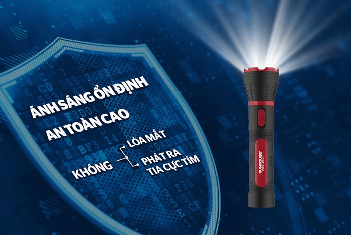 Đèn pin tay cầm Sunhouse SHE-4111 ánh sáng ổn định