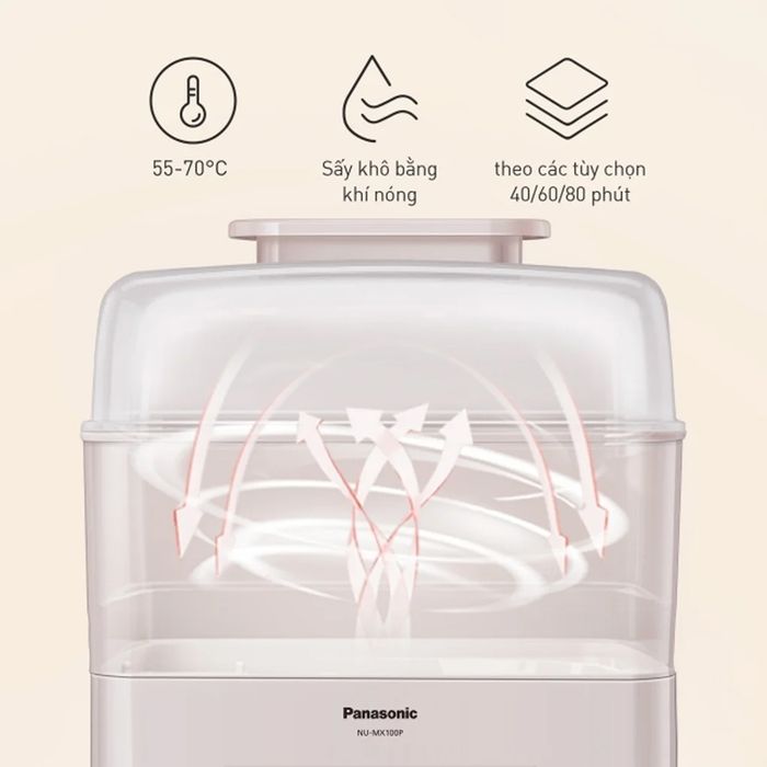 Chế độ sấy khí nóng đa chiều Panasonic NU-MX100PYUE