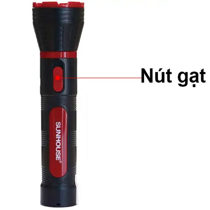 Đèn pin tay cầm Sunhouse SHE-4111 điều khiển nút gạt