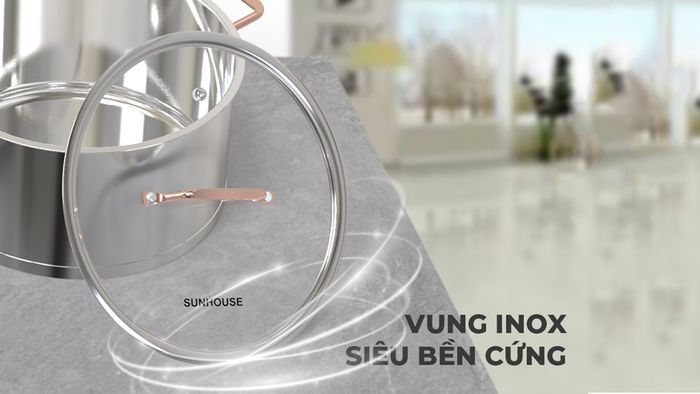 Sunhouse SHG989 có vung inox chống thất thoát nhiệt