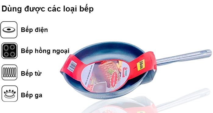 Chảo đáy từ Ticook dùng được trên nhiều loại bếp