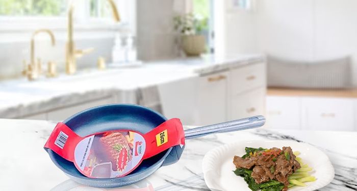 Chảo quánh Inox 2 lớp chống dính đáy từ Ticook 20cm