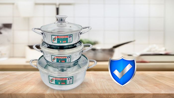 Bộ nồi bầu Inox 430 đáy từ TF03 đảm bảo an toàn khi sử dụng