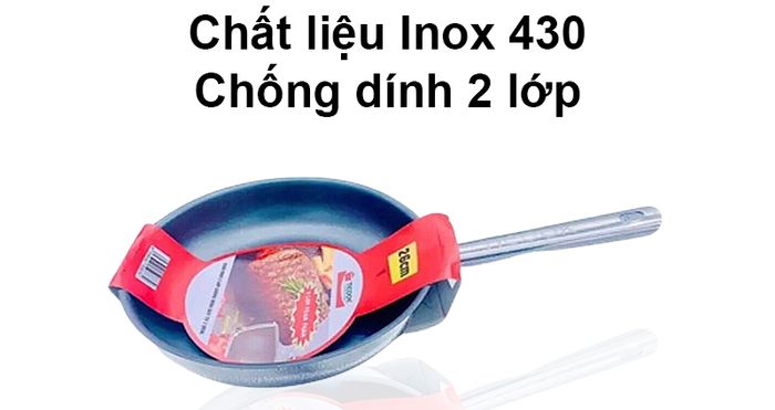 Chảo quánh Inox 2 lớp chống dính đáy từ Ticook chất liệu bền bỉ