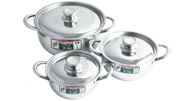 Bộ nồi bầu Inox 430 Tithafac TF02F có đa dạng kích thước tiện dụng