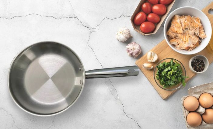Chảo đa năng inox 304 ba lớp đáy từ Ticook 22cm