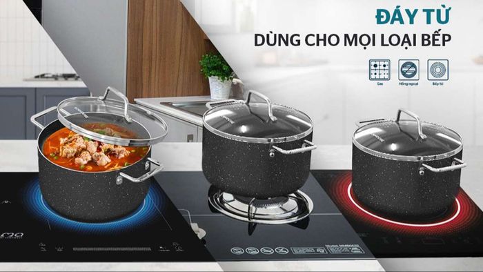 Sunhouse SHG7878MB có thể sử dụng được trên mọi loại bếp