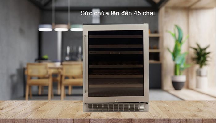 Thiết kế sức chứa lên đến 45 chai
