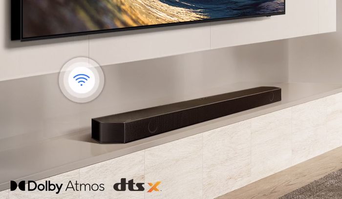 Loa thanh Samsung HW-Q700D/XV có thể trình phát âm thanh Dolby Atmos không dây