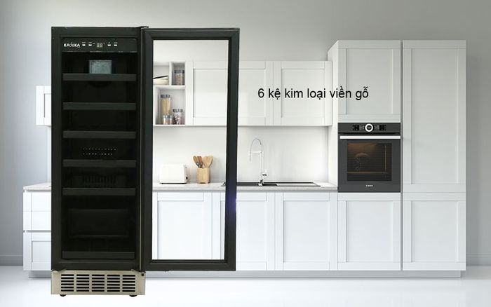 6 kệ kim loại viền gỗ