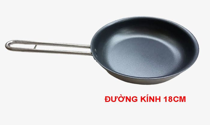 Chảo quánh inox 2 lớp chống dính đáy từ Ticook kích thước 18cm
