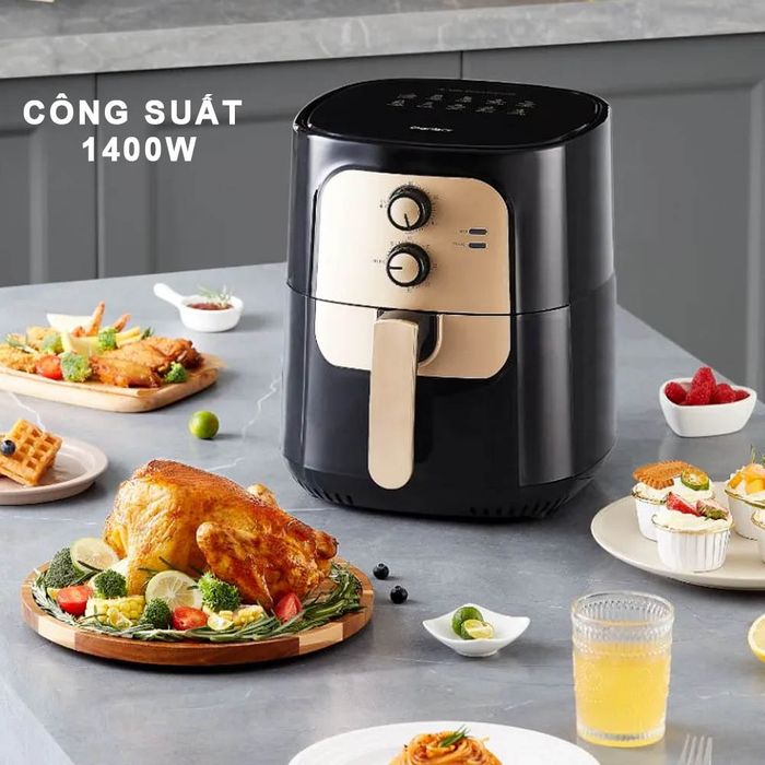 Nồi Chiên Không Dầu AF65M-BK01A có công suất hoạt động lên đến 1400W